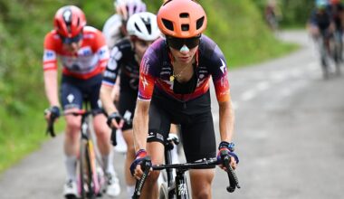 L&amp;apos;ANGLIRU, SPAIN - MAY 09: Stage winner Petra Stiasny of Switzerland and Team Human Powered Health attacks in the breakaway during the 12th La Vuelta Femenina 2026, Stage 7 a 132.9km stage from Pola de Laviana to L&amp;apos;Angliru 1555m / #UCIWWT / on May 09, 2026 in Pola de Laviana, Spain. (Photo by Szymon Gruchalski/Getty Images)