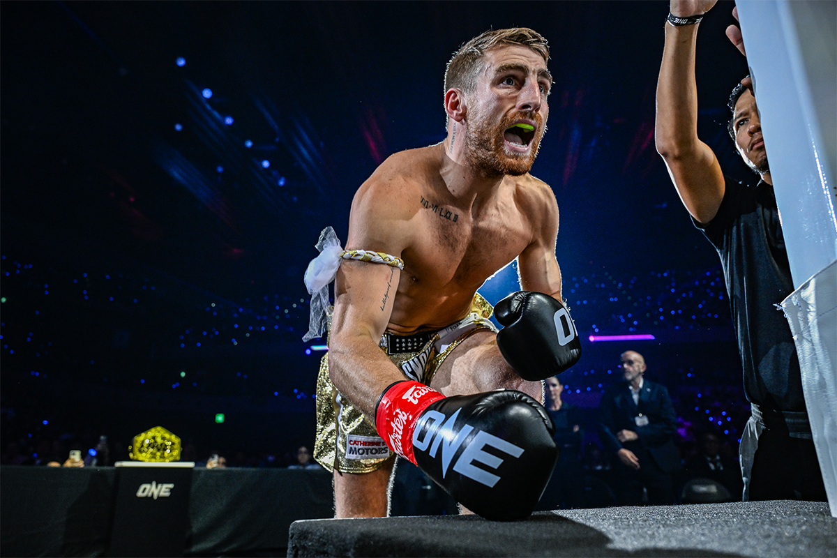 Jonathan Haggerty enters the ring