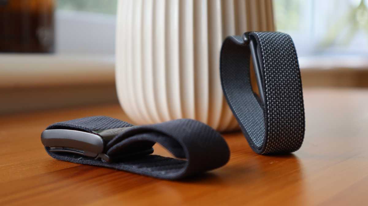 Fitbit Air next to Whoop Strap 4.0