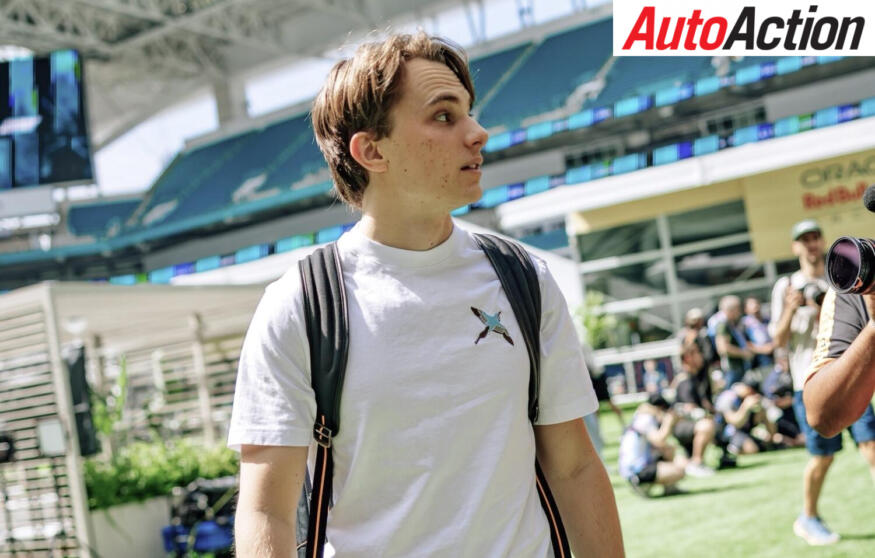 Oscar Piastri, McLaren, looks on in the Paddock during previews ahead of the 2026 F1 Miami Grand Prix.