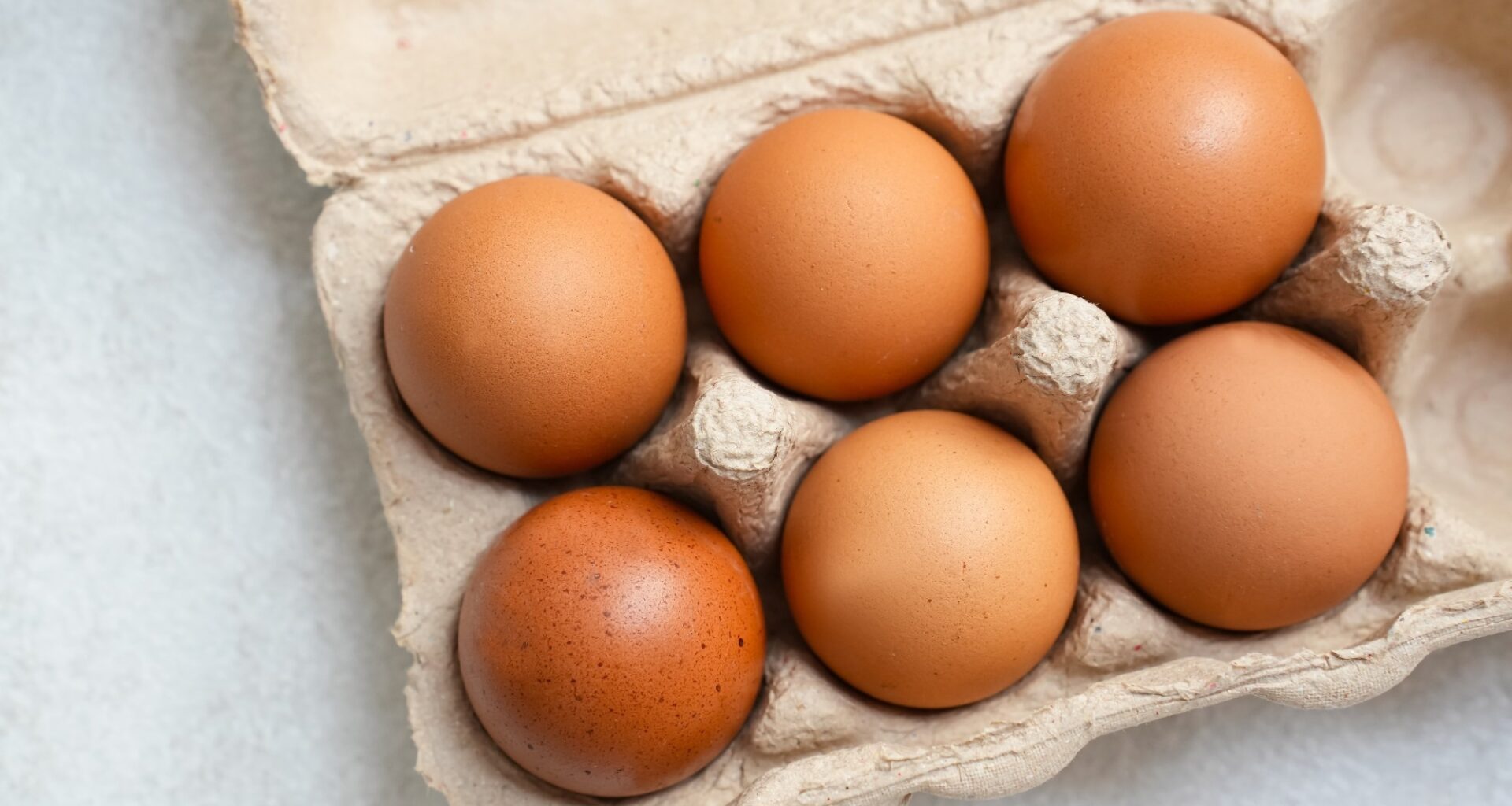 Organic chicken eggs in a paper chicken eggs