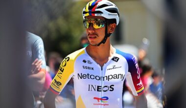 CATANZARO, ITALY - MAY 12: Egan Bernal of Colombia and Netcompany INEOS Cycling Team prior to the 109th Giro d&amp;apos;Italia 2026, Stage 4 a 138km stage from Catanzaro to Cosenza / #UCIWT / on May 12, 2026 in Catanzaro, Italy. (Photo by Tim de Waele/Getty Images)