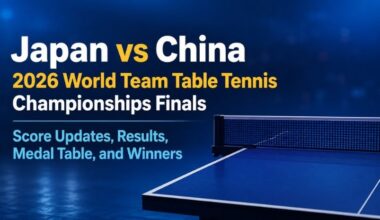 Japan vs China 2026 World Team Table Tennis Championships Finals Score Updates, Results, Medal Table, and Winners