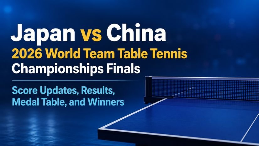 Japan vs China 2026 World Team Table Tennis Championships Finals Score Updates, Results, Medal Table, and Winners