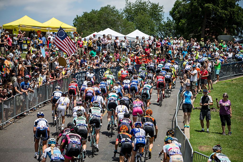 PHILADELPHIA, PA - JUNE 7: The women&amp;apos;s peloton hits the Lemon Hill climb at the Philadelphia Cycling Classic on June 7, 2015 in Philadelphia, Pennsylvania. (Photo by Jonathan Devich/Getty Images)