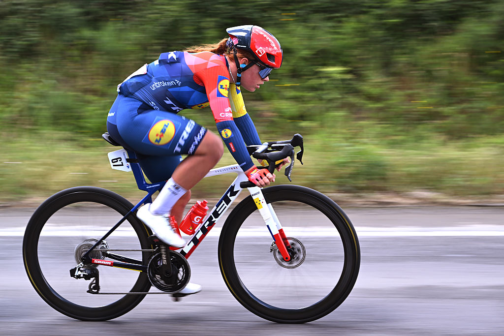 Felicity Wilson-Haffenden (Team Lidl - Trek) during stage 3 of the 2026 La Vuelta Femenina. (Photo by Szymon Gruchalski/Getty Images)