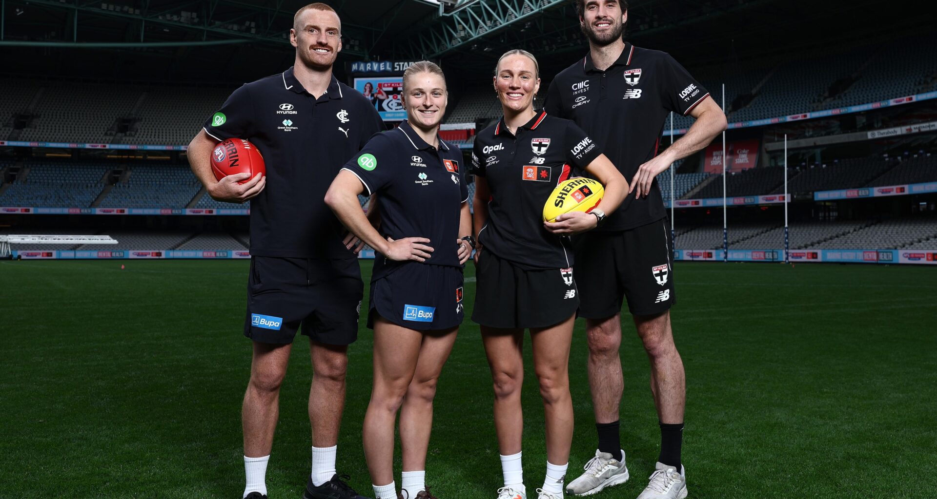 Blues, Saints to kick off AFLW season with 'Spud's Game' double-header