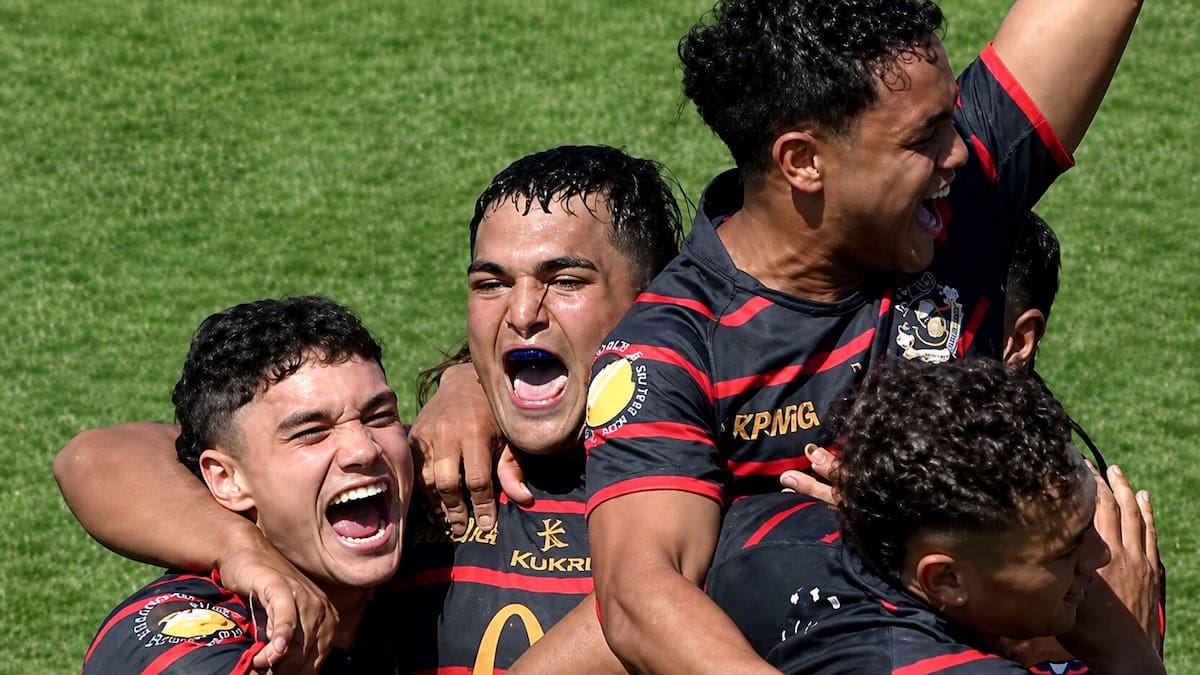 Rotorua Boys’ High claim their third world rugby title beating Feilding High School in Sanix World Youth Rugby Championship final