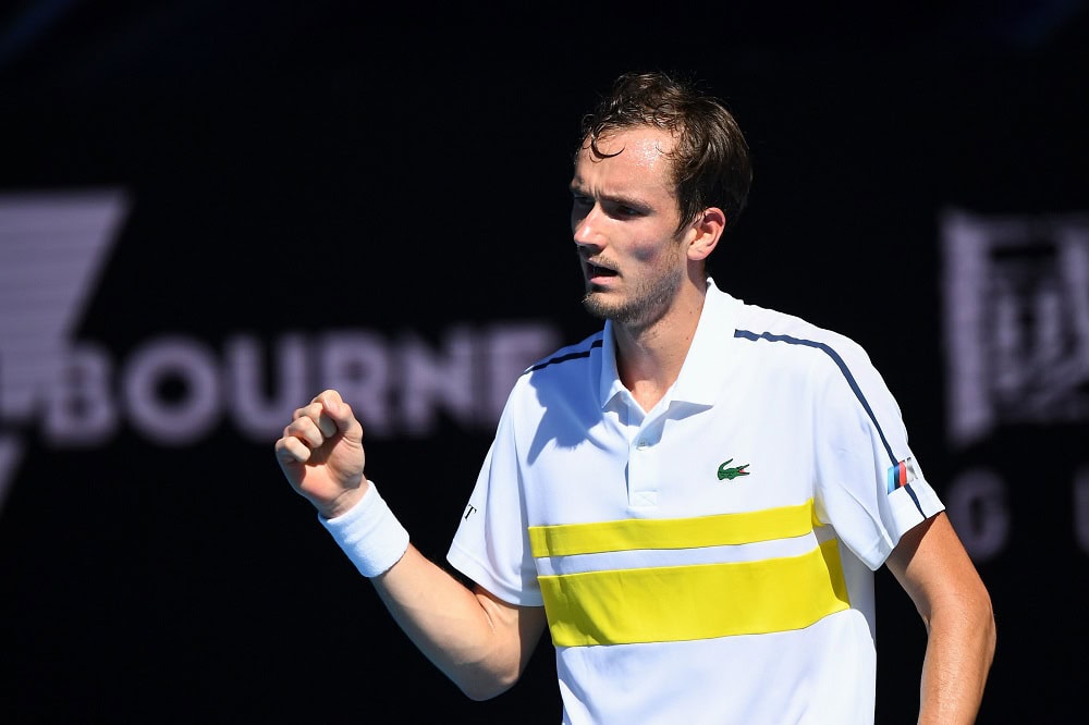 Daniil Medvedev in the quarter-final of the 2021 Australian Open, Melbourne
