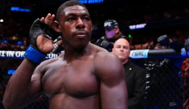 Joaquin Buckley reacts during his intro at UFC Atlanta