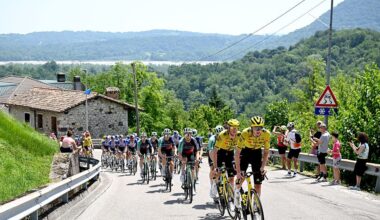 PIANCAVALLO, ITALY - MAY 30: A general view of Timo Kielich of Belgium and Tim Rex of Belgium and Team Visma