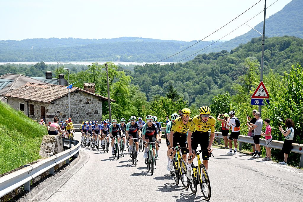 PIANCAVALLO, ITALY - MAY 30: A general view of Timo Kielich of Belgium and Tim Rex of Belgium and Team Visma
