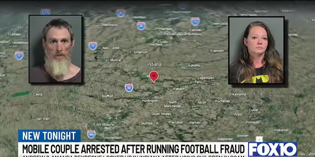 Mobile couple accused of using children in fake football fundraiser during custody dispute