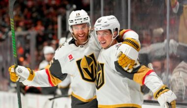 Mitch Marner’s first playoff hat trick propels Vegas Golden Knights to rout of Anaheim Ducks and 2-1 series lead