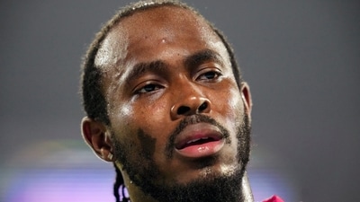 Jofra Archer during the IPL match between RR and DC. (PTI)