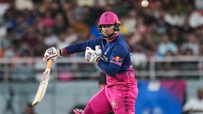 Vaibhav Sooryavanshi agaist the Gujarat Titans in IPL 2026. (PTI)