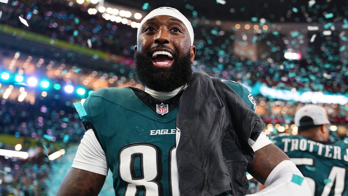 Parris Campbell of the Philadelphia Eagles reacting during a game