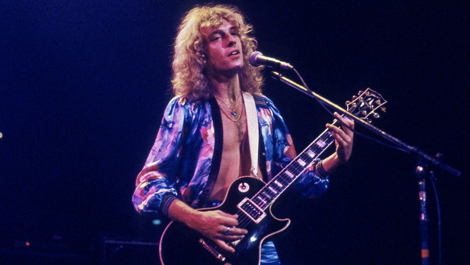 Peter Frampton performs circa 1977, when he achieved global fame following the success of his live album Frampton Comes Alive!