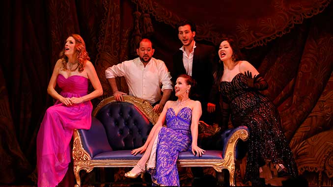 Rachelle Durkin Iain Henderson Sian Sharp Leon Vitogiannis and Shikara Ringdahl in Opera Australia's 70th Anniversary Gala (2026) photo by Jeff Busby