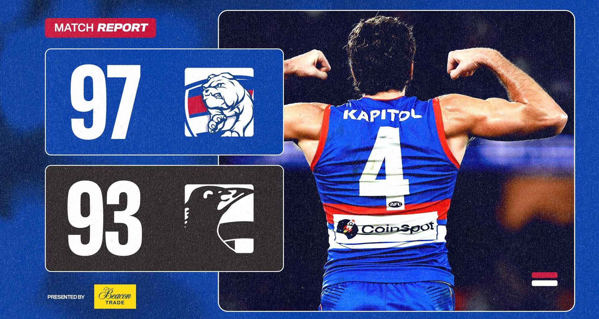 AFL Match Report: Dogs hang on to claim a cliffhanger against charging Pies