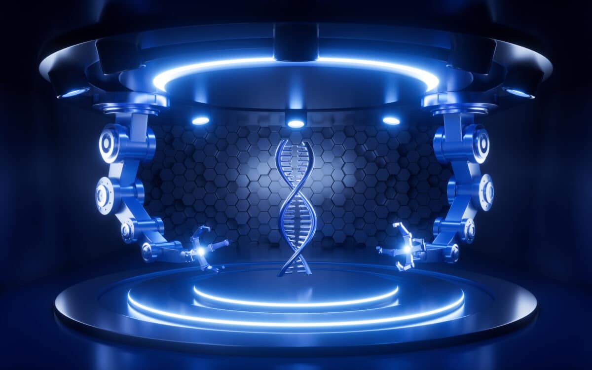 DNA with mechanical robot arms