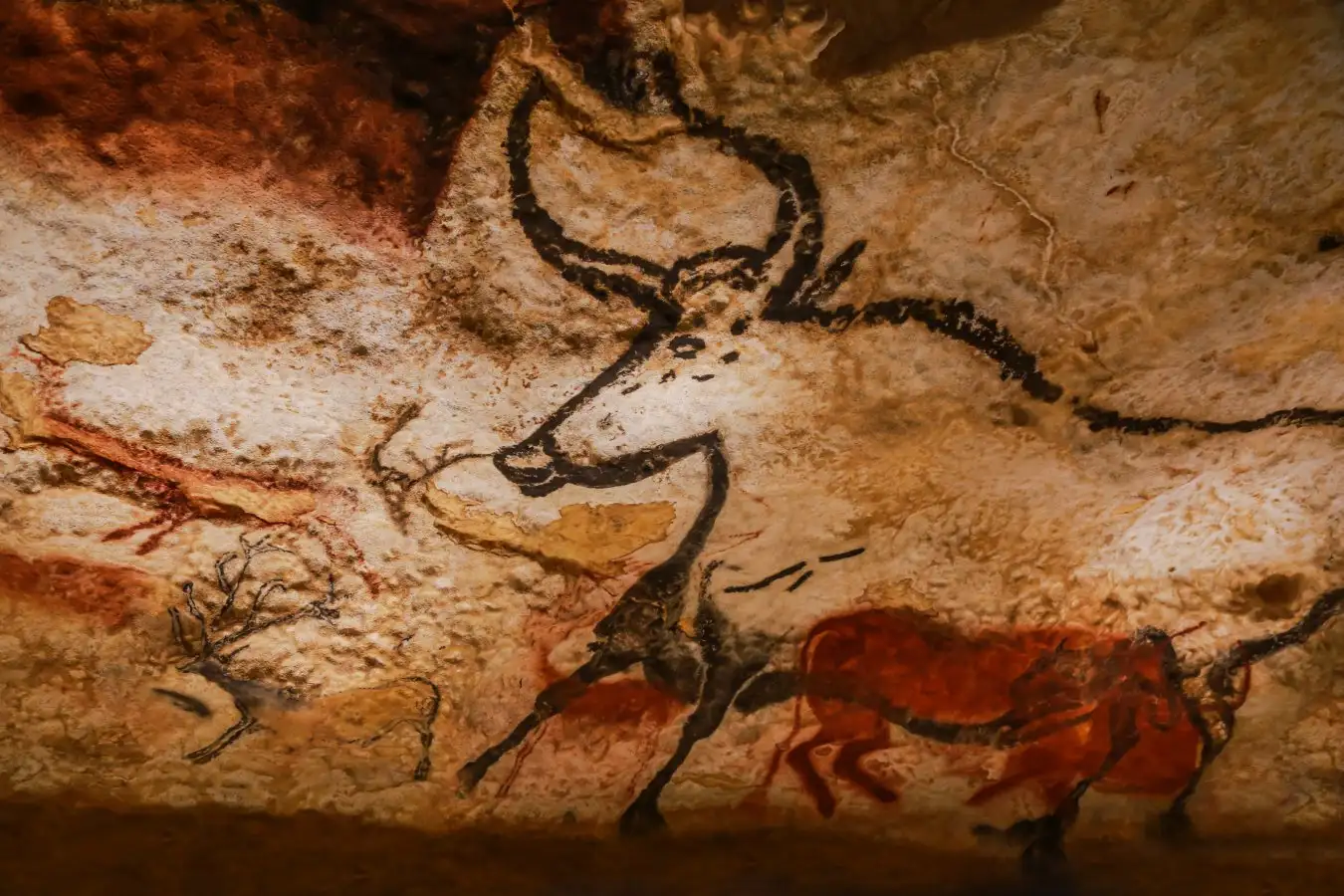 Lascaux Cave is a Palaeolithic cave situated in southwestern France, near the village of Montignac in the Dordogne region, which houses some of the most famous examples of prehistoric cave paintings. Close to 600 paintings ??? mostly of animals - dot the interior walls of the cave in impressive compositions. Horses are the most numerous, but deer, aurochs, ibex, bison, and even some felines can also be found. Besides these paintings, which represent most of the major images, there are also around 1400 engravings of a similar order. The art, dated to c. 17,000 ??? c. 15,000 BCE, falls within the Upper Palaeolithic period and was created by the clearly skilled hands of humans living in the area at that time. The region seems to be a hotspot; many beautifully decorated caves have been discovered there. The exact meaning of the paintings at Lascaux or any of the other sites is still subject to discussion, but the prevailing view attaches a ritualistic or even spiritual component to them, hinting at the sophistication of their creators. Lascaux was added to the UNESCO World Heritage Sites list in 1979, along with other prehistoric sites in its proximity. Valley, France.