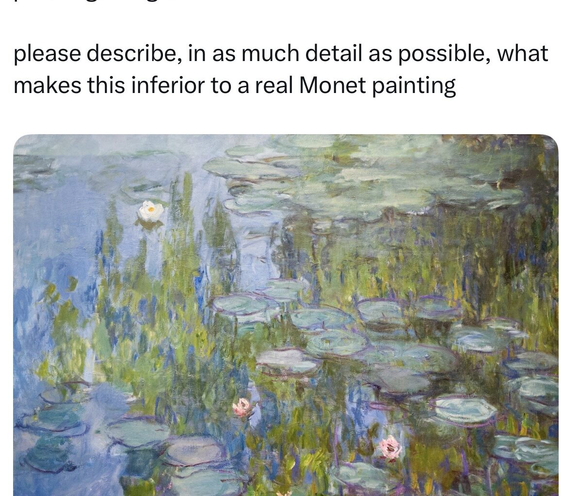 How SHL0MS Turned a Monet Water Lilies Painting Into Viral Performance Art by Calling It AI
