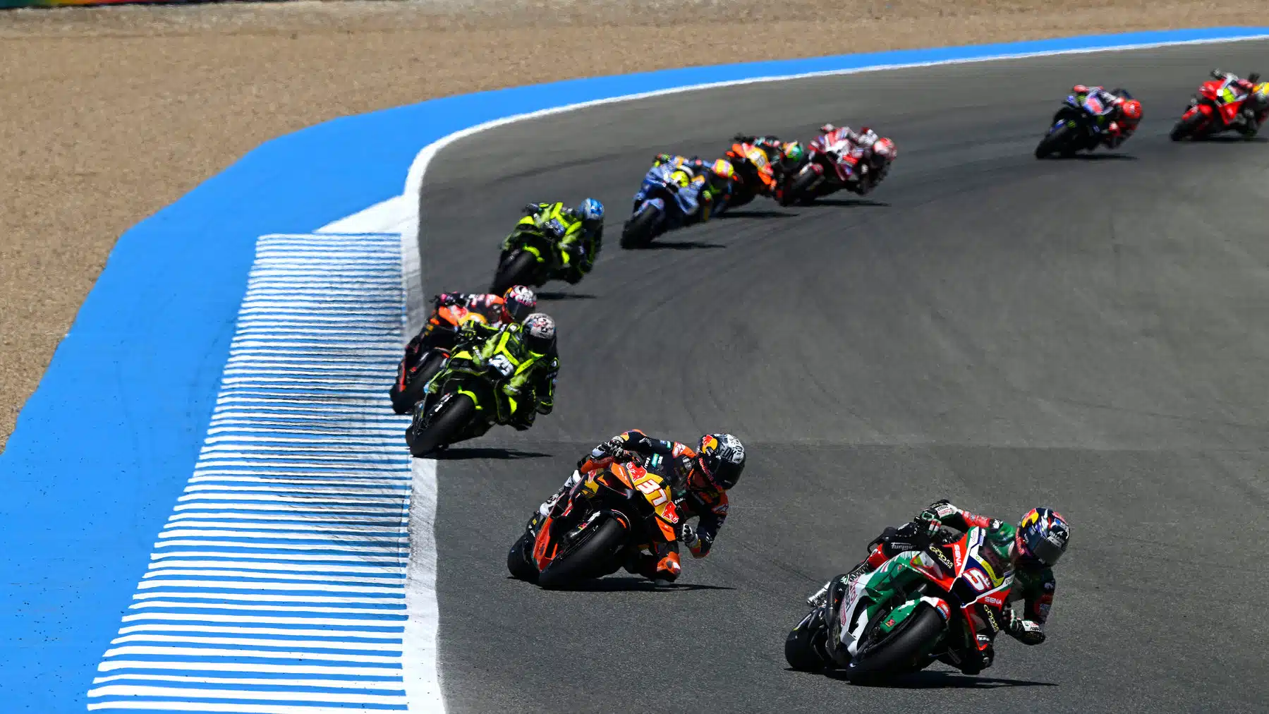 Johann Zarco, Pedro Acosta at MotoGP World Championship Stop 04 on April 26, 2026 in Jerez,