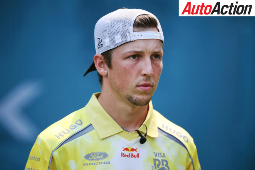 Liam Lawson, Visa Cash App Racing Bulls, looks on in the Paddock during previews ahead of the 2026 F1 Miami Grand Prix.