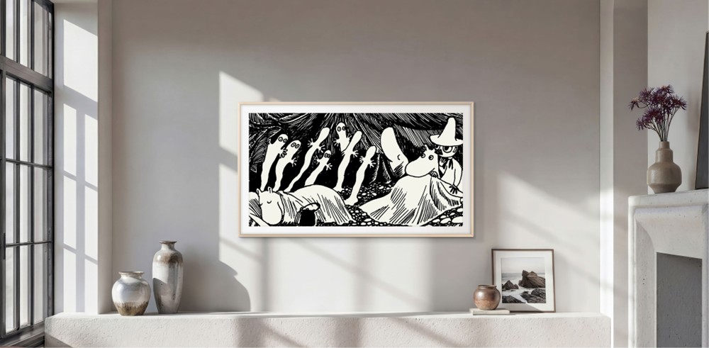 “Hattifatteners” (from “Finn Family Moomintroll” (1948)), by Tove Jansson on The Frame Pro