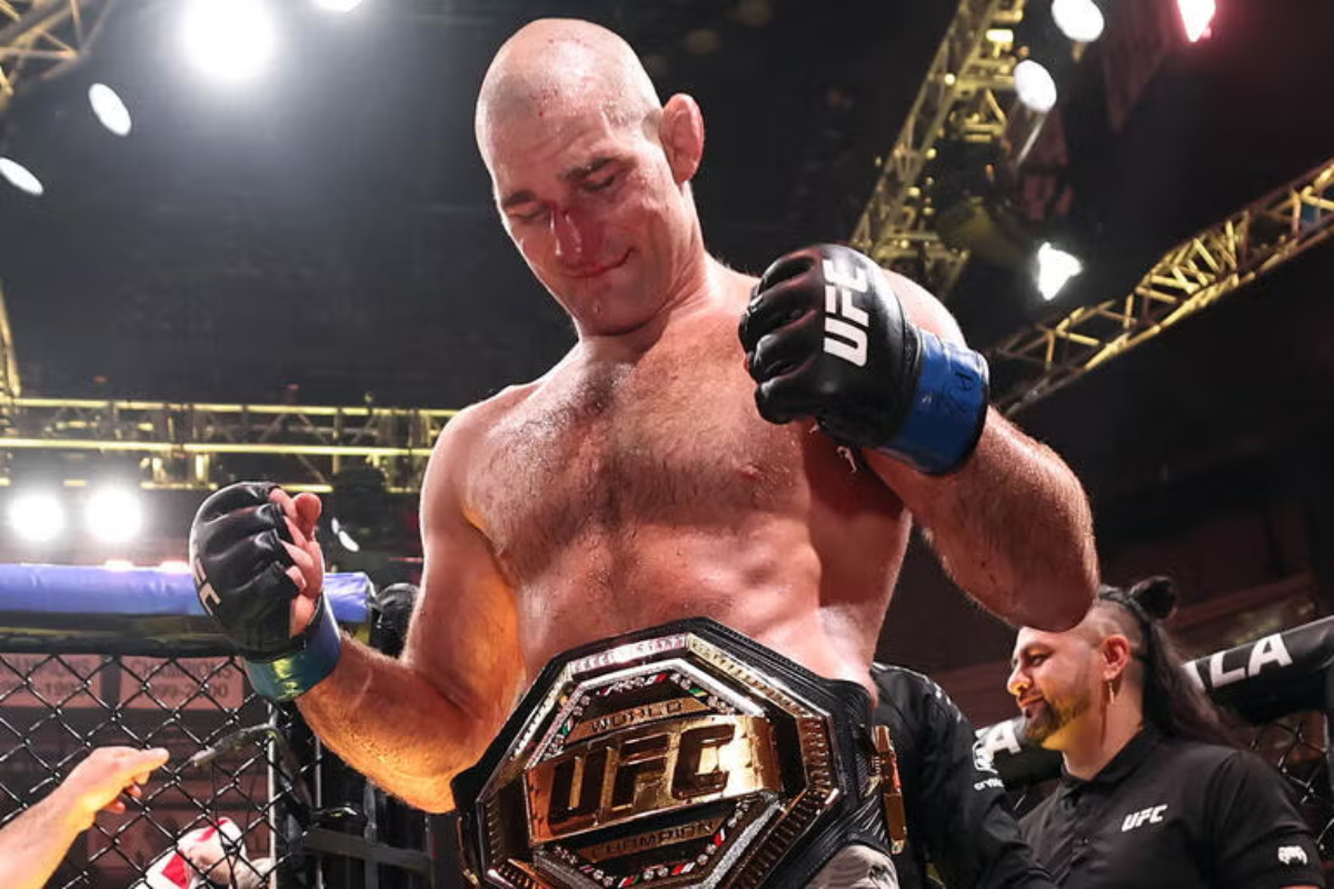 Sean Strickland celebrates title win at UFC 328