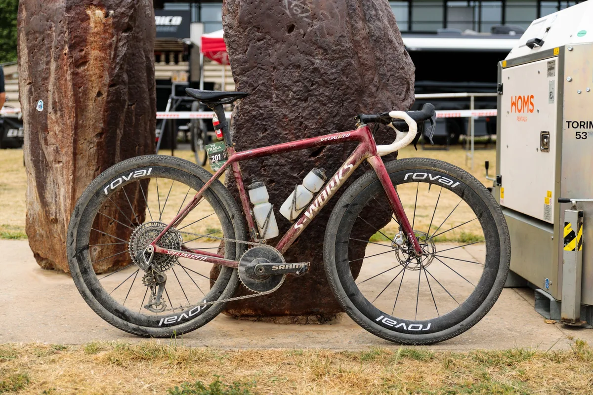 Sofía Gómez Villafañe's Specialized S-Works Crux after the 2026 Traka 200