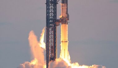 SpaceX Starship Ignition During Its Launch on IFT 5