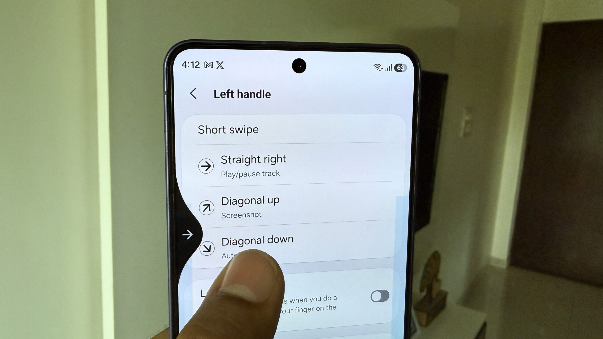 Swipe gesture options in Good Lock app on Galaxy S26 Swipe gesture options in Good Lock app on Galaxy S26