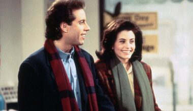 Jerry Seinfeld and Courteney Cox on 'Seinfeld'