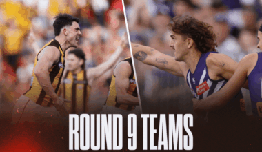 AFL Teams Round 9 2026: Confirmed line-ups, ins and outs