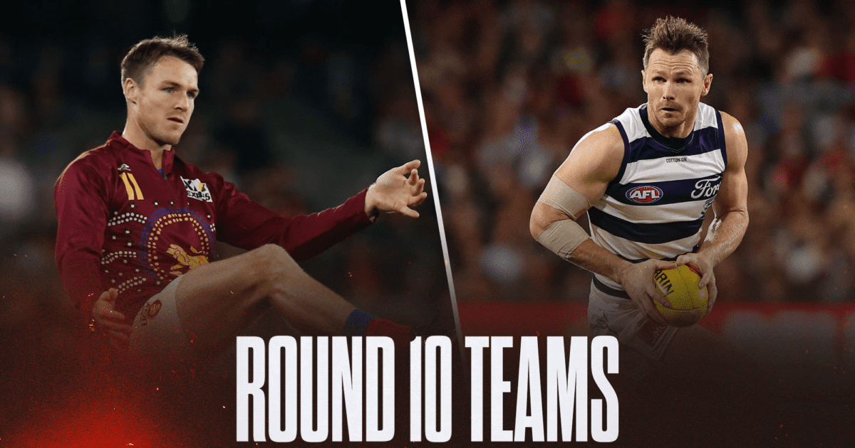 AFL Teams Round 10 2026: Confirmed line-ups, ins and outs