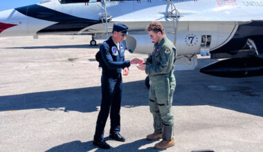 Panthers' Tkachuk flies with Thunderbirds in F-16
