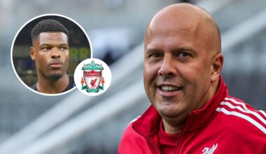 Liverpool boss Arne Slot and Inter Milan star Denzel Dumfries