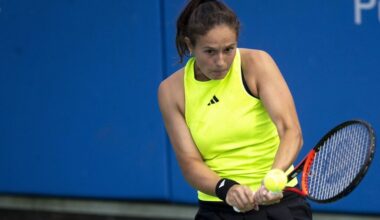 Daria Kasatkina in action ahead of the WTA Tokyo Open.