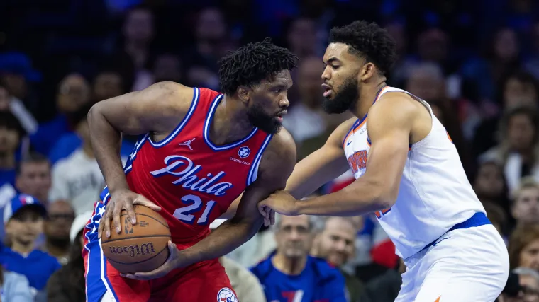 Joel Embiid vs. Karl-Anthony Towns beef history: Revisiting online feud between 76ers, Knicks stars image