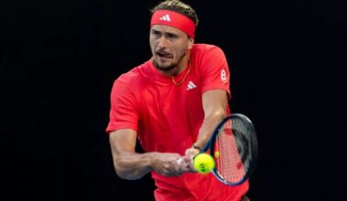 Alexander Zverev in action ahead of ATP Rome.