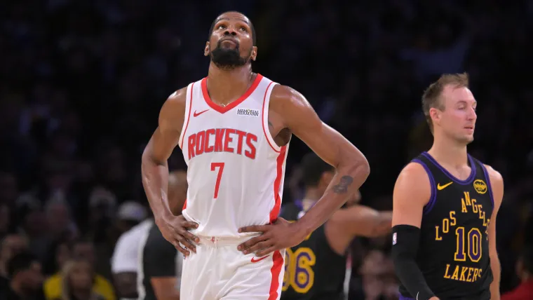 Kevin Durant injury timeline vs. Lakers: Every missed game for Rockets star in LeBron James playoff series image