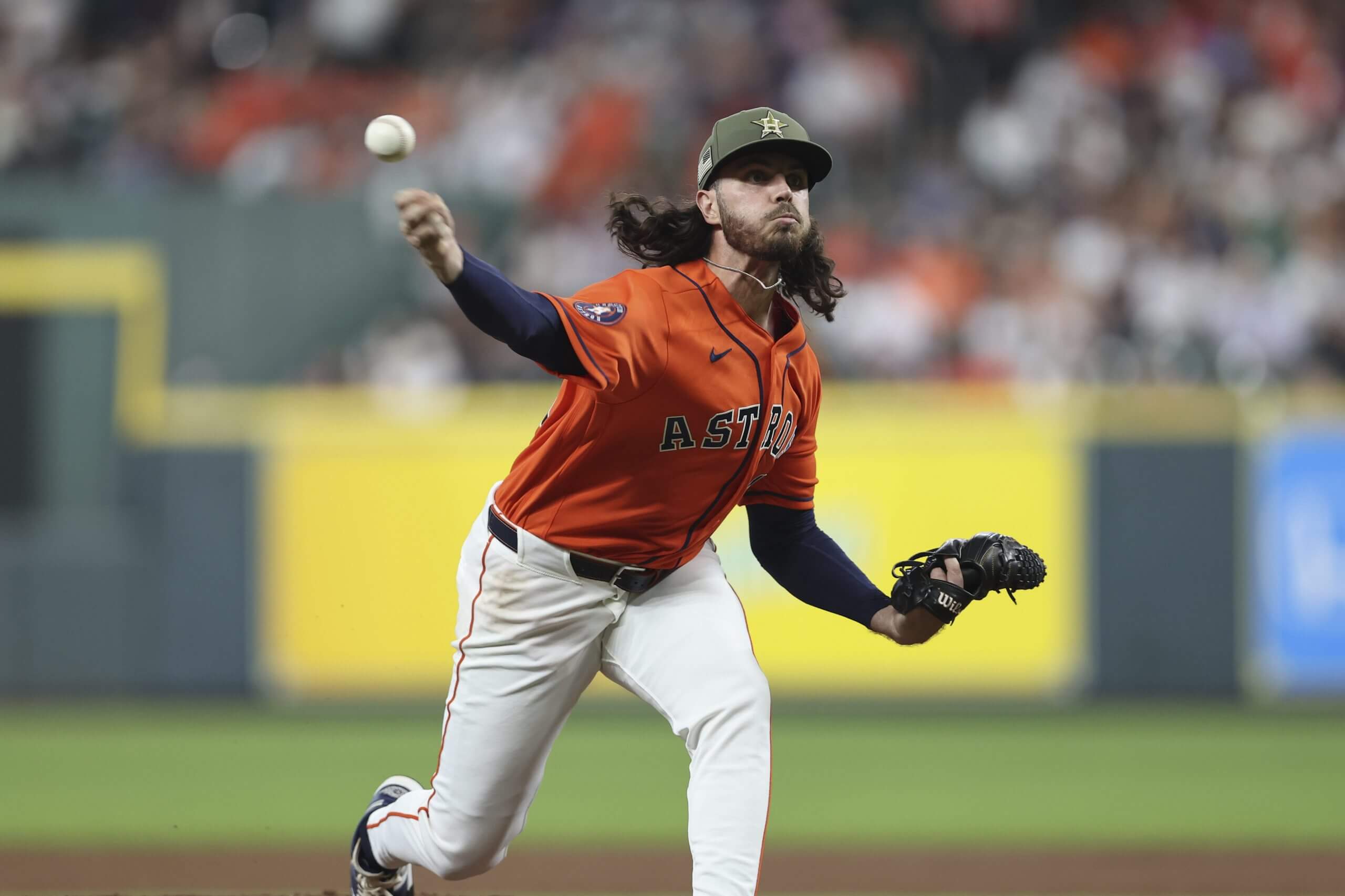 Spencer Arrighetti releases the ball from the mound.