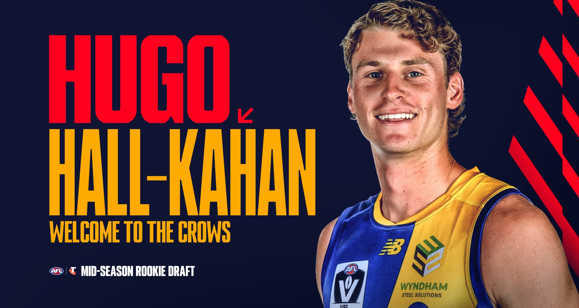 Crows select Hugo Hall-Kahan in Mid-Season Rookie Draft