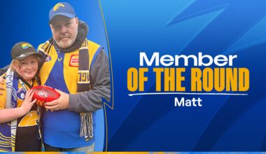 Member of the Round: Matt – Footy, Friends and Family