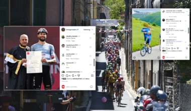 Giro d'Italia with screenshots overlayed