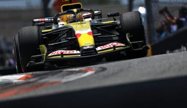 F1 Miami GP 2026 sprint race starting grid with one demotion