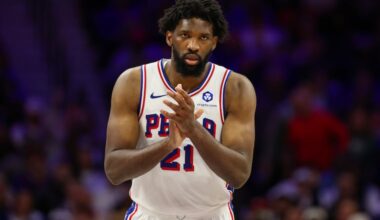 Joel Embiid and the Sixers will face the Celtics in Boston for Game 7 Saturday night.