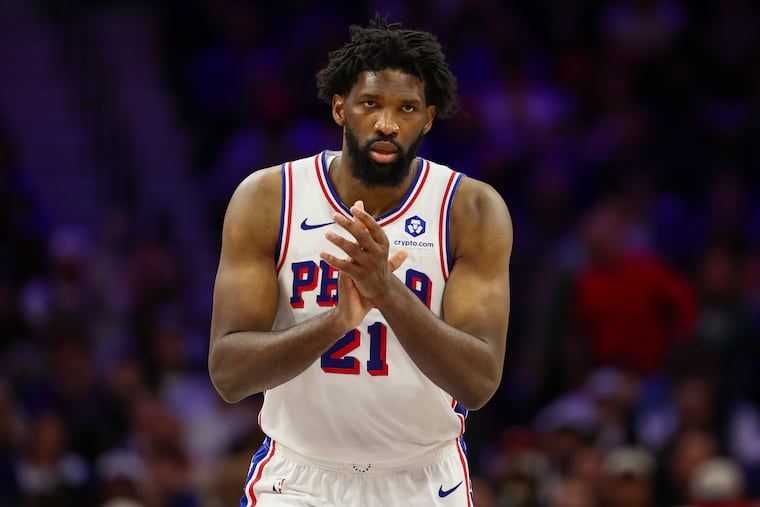 Joel Embiid and the Sixers will face the Celtics in Boston for Game 7 Saturday night.